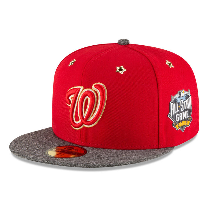 Washington Nationals New Era Red 2016 MLB All-Star Game Patch 59FIFTY Fitted Hat