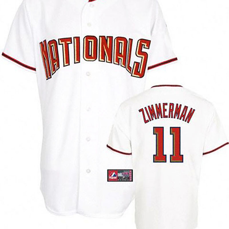 Washington Nationals #11 Ryan Zimmerman Grey Jersey