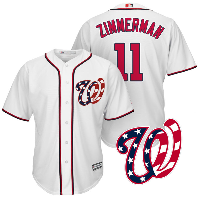 Washington Nationals Ryan Zimmerman #11 White 2017 Cool Base Jersey