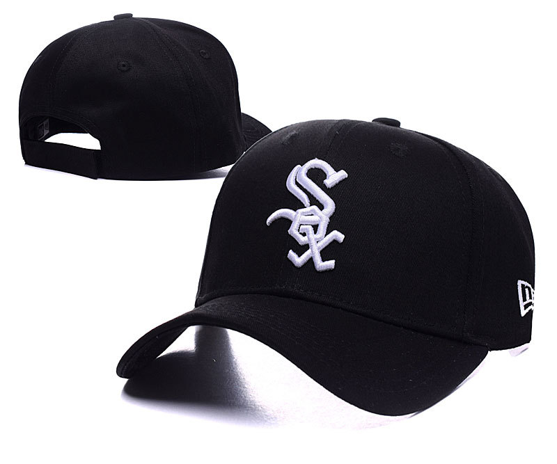 White Sox New Era Black The League Adjustable Hat