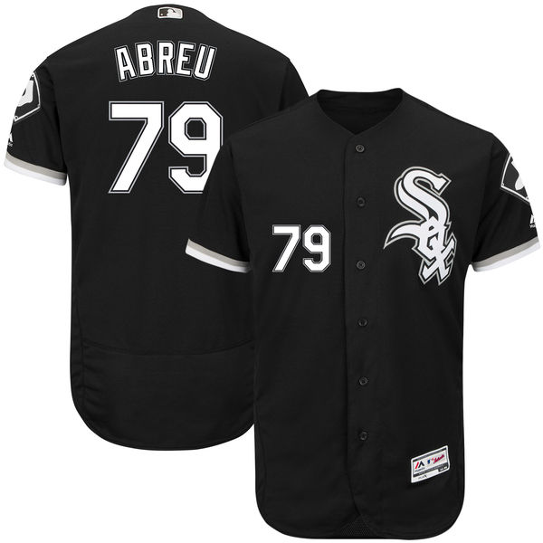 Chicago White Sox #79 Jose Abreu Black Flexbase Authentic Collection Jersey