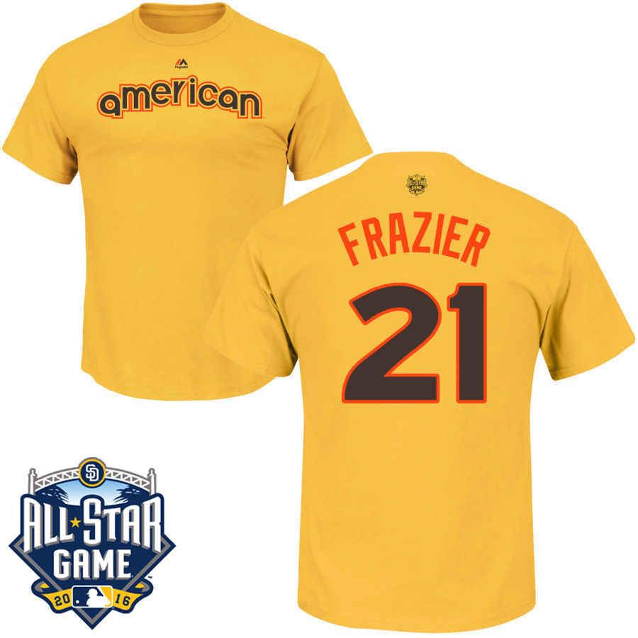 Chicago White Sox Todd Frazier #21 Yellow 2016 MLB All-Star Name & Number T-Shirt