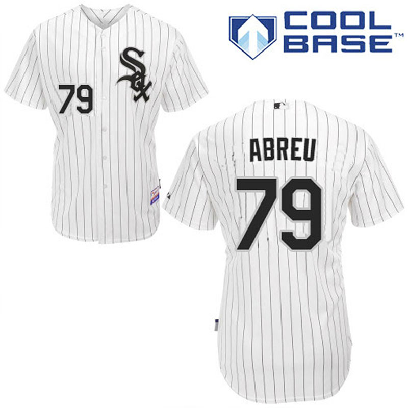 Chicago White Sox #79 Jose Abreu Men's Authentic White Home Majestic MLB Cool Base Jersey