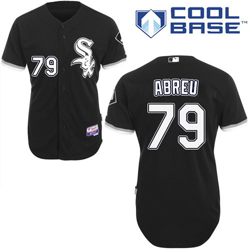 Chicago White Sox #79 Jose Abreu Men's Authentic Black Alternate Majestic MLB Cool Base Jersey