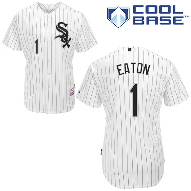 Chicago White Sox #1 Adam Eaton Men's Authentic White Home Majestic MLB Cool Base Jersey