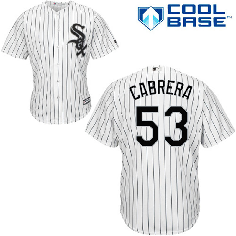 Chicago White Sox #53 Melky Cabrera Men's Authentic White Home Majestic MLB Cool Base Jersey