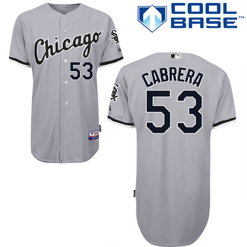 Chicago White Sox #53 Melky Cabrera Men's Authentic Grey Road Majestic MLB Cool Base Jersey