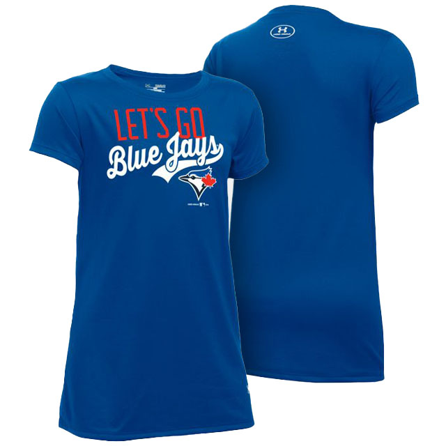 Women's Toronto Blue Jays Royal Let's Go Graphic T-Shirt