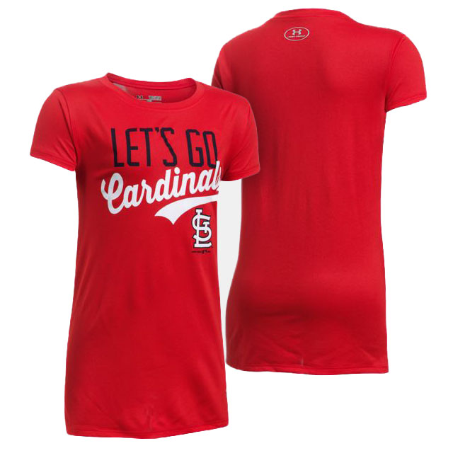 Women's St. Louis Cardinals Red Let's Go Graphic T-Shirt