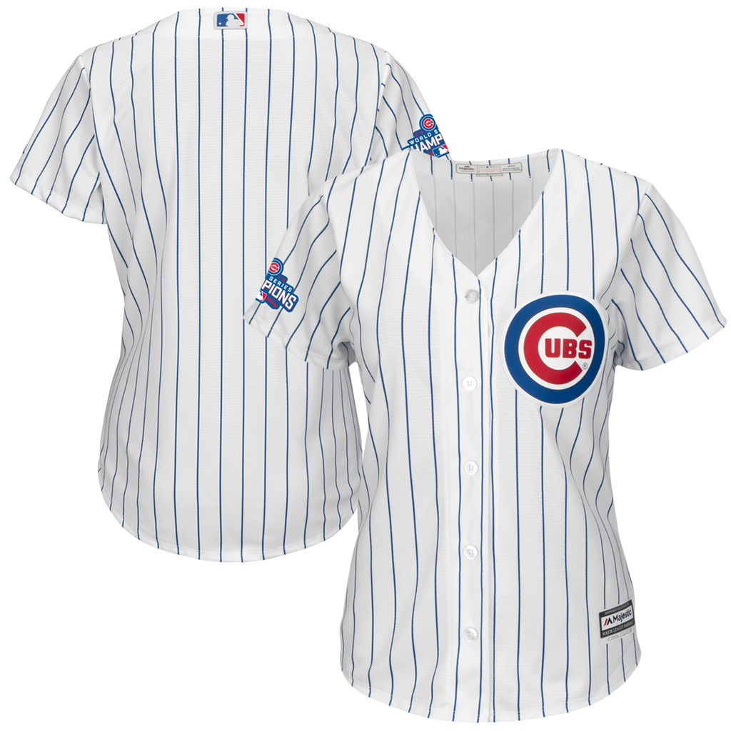 Women's Chicago Cubs White 2016 World Series Champions Cool Base Jersey