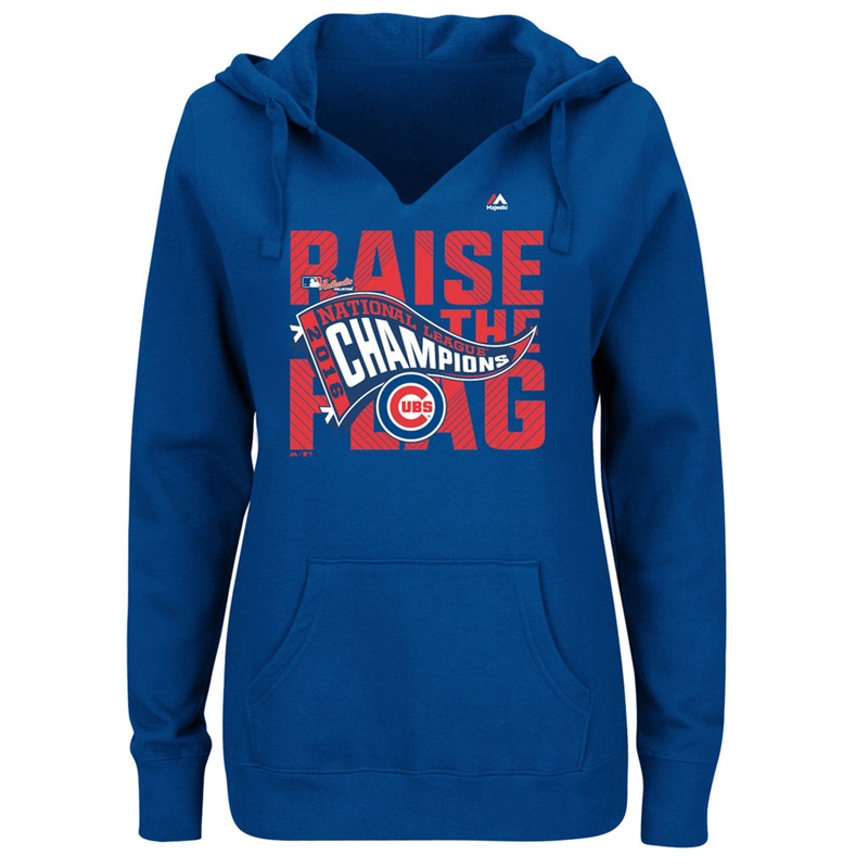 Women's Chicago Cubs Royal 2016 National League Champions Locker Room Pullover Hoodie