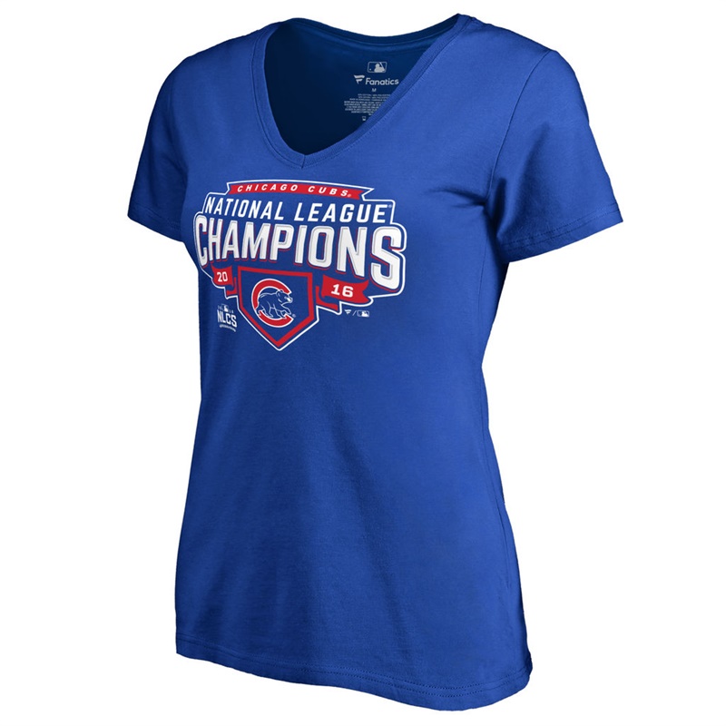 Women's Chicago Cubs Royal 2016 National League Champions Wild Pitch T-Shirt