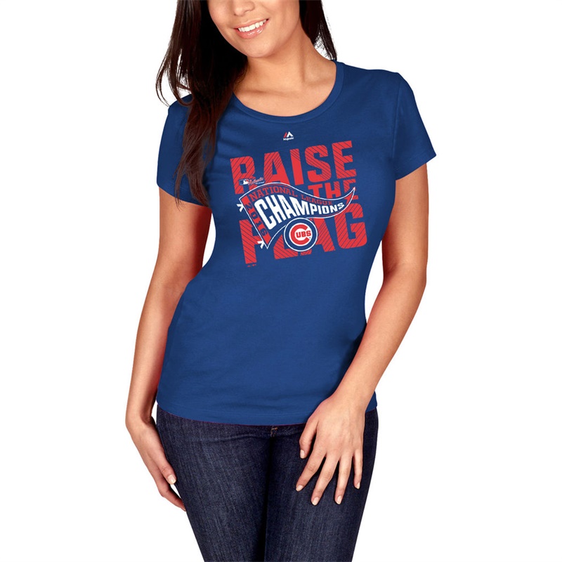 Women's Chicago Cubs Royal 2017 National League Champions Locker Room T-Shirt