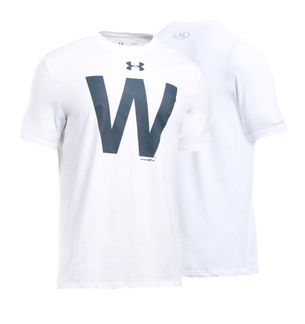 Women's Chicago Cubs White Fly the W Baseball T-Shirt