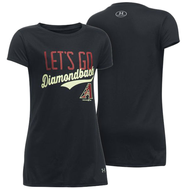 Women's Arizona Diamondbacks Black Let's Go Graphic T-Shirt