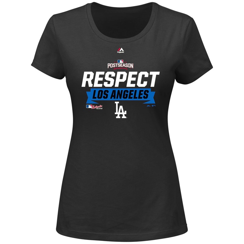 Women's Los Angeles Dodgers Black 2016 Division Series Clincher T-Shirt