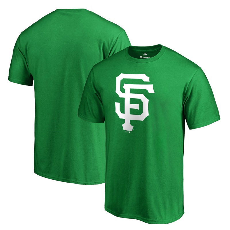 Women's San Francisco Giants Kelly Green St. Patrick's Day White Logo T-Shirt