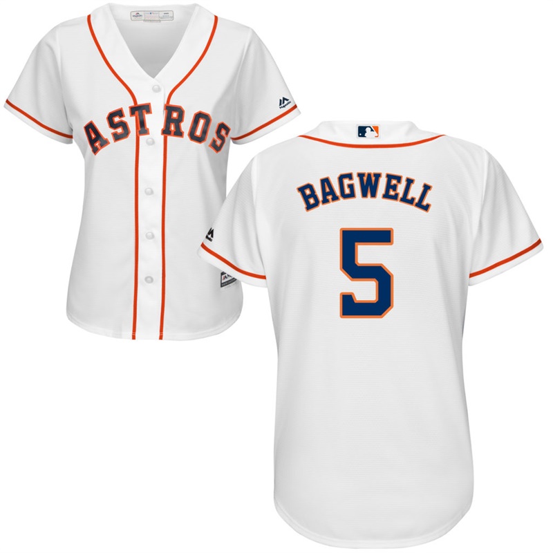 Women's Houston Astros Jeff Bagwell #5 Home White Cool Base Jersey