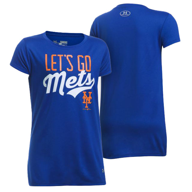 Women's New York Mets Royal Let's Go Graphic T-Shirt