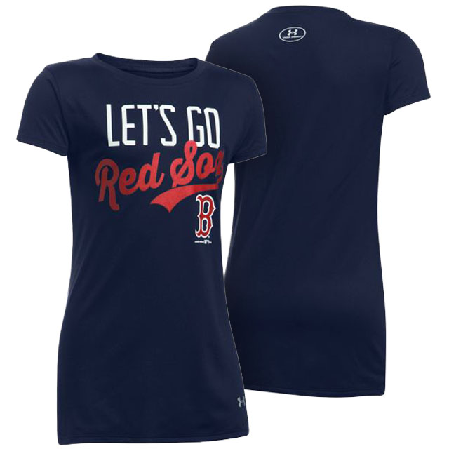 Women's Boston Red Sox Navy Let's Go Graphic T-Shirt