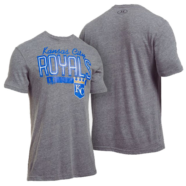 Women's Kansas City Royals Gray Tri-blend Short Sleeve T-Shirt