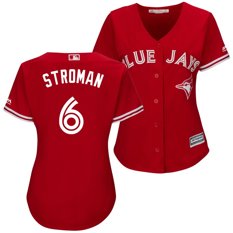 Women's Toronto Blue Jays Marcus Stroman #6 2017 Alternate Scarlet Cool Base Jersey