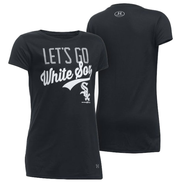 Women's Chicago White Sox Black Let's Go Graphic T-Shirt