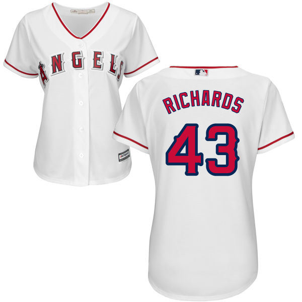 Women's Los Angeles Angels of Anaheim #43 Garrett Richards White Cool Base Jersey