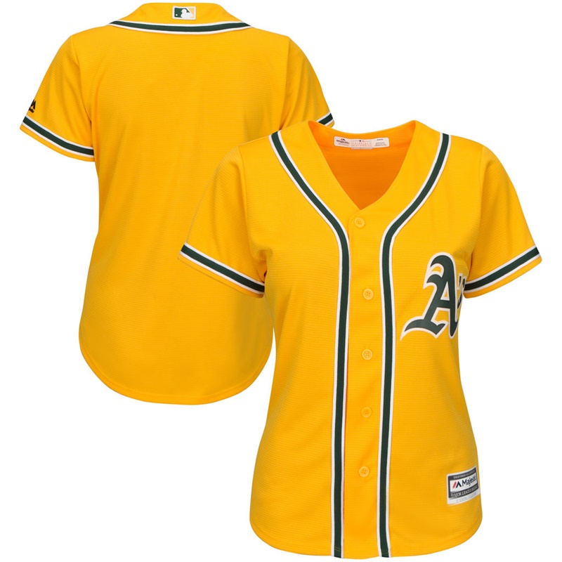 Women Oakland Athletics Gold Replica Alternate Team Jersey