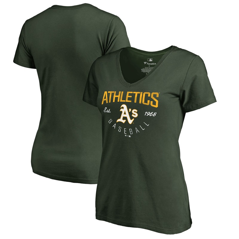 Women Oakland Athletics Green Live For It T-Shirt