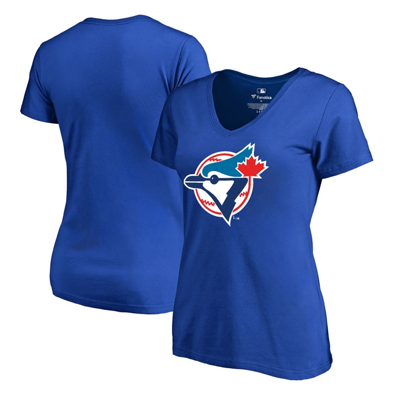 Women Toronto Blue Jays Royal Cooperstown Collection Forbes T-Shirt