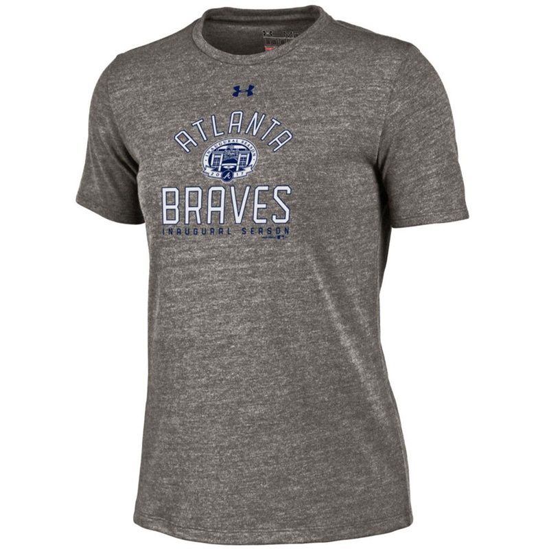 Women Atlanta Braves Grey Inaugural Season Triblend T-Shirt