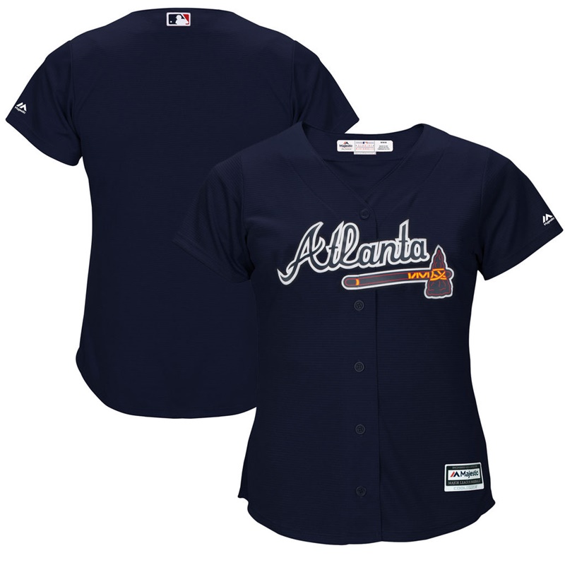 Women Atlanta Braves Navy Alternate Team Jersey