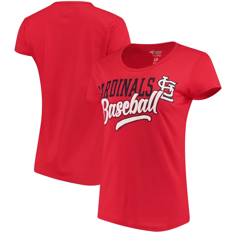 Women St. Louis Cardinals Endzone Fashion Red T-Shirt