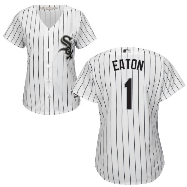 Women's Chicago White Sox Adam Eaton #1 Majestic White Authentic Cool base Jersey