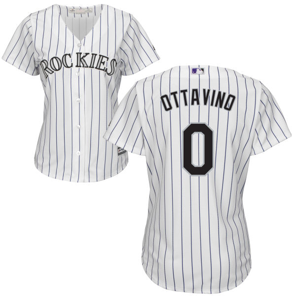 Women's Colorado Rockies Adam Ottavino #0 Majestic White Authentic Cool base Jersey