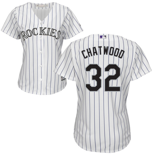 Women's Colorado Rockies Tyler Chatwood #32 Majestic White Authentic Cool base Jersey