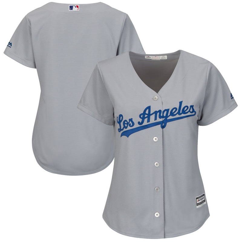 Women Los Angeles Dodgers Gray Replica Road Team Jersey