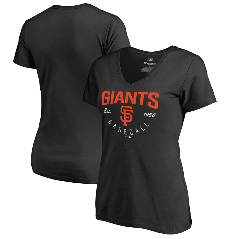 Women San Francisco Giants Black Live For It T-Shirt