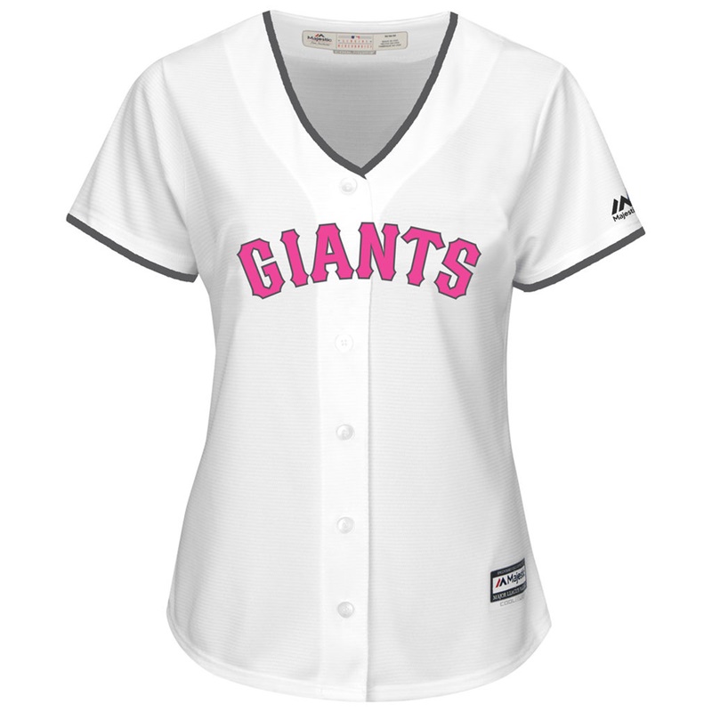 2017 Mother's Day San Francisco Giants Women White Cool Base Replica Jersey