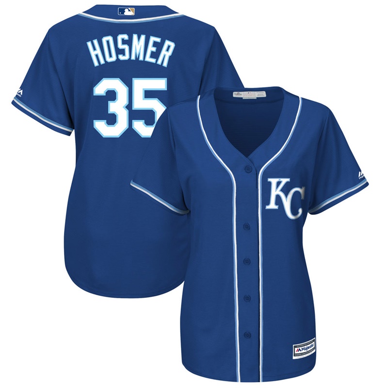 Women Kansas City Royals #35 Eric Hosmer Alternate Royal Cool Base Jersey