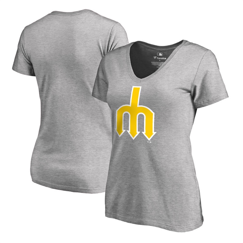 Women Seattle Mariners Gray Cooperstown Collection Forbes T-Shirt