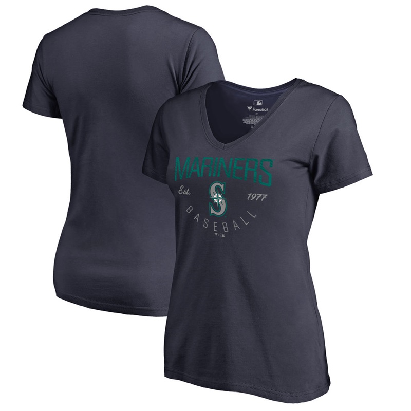 Women Seattle Mariners Navy Live For It T-Shirt