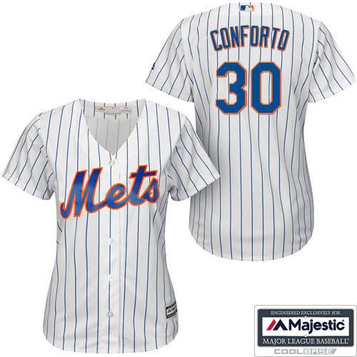 Women's New York Mets #30 Michael Conforto White Cool Base Home Jersey