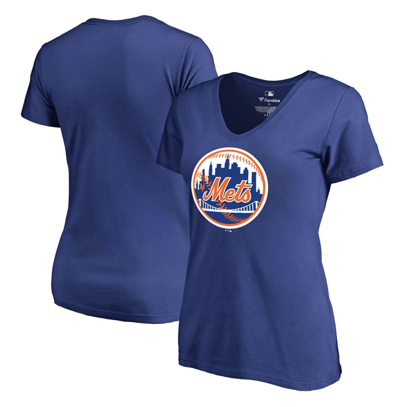 Women New York Mets Royal Cooperstown Collection Forbes T-Shirt