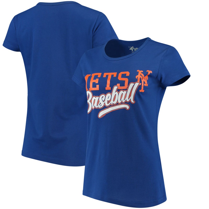 Women New York Mets Endzone Fashion Royal T-Shirt