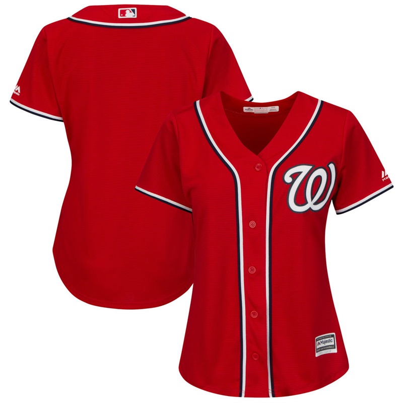 Women Washington Nationals Scarlet Alternate Team Jersey