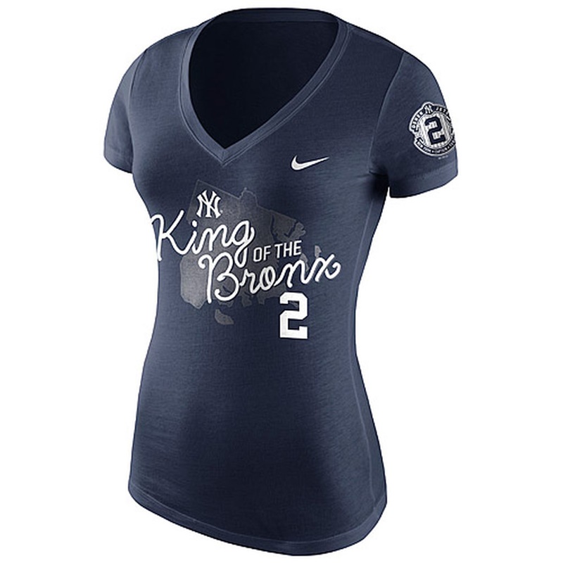 Women New York Yankees Derek Jeter #2 Navy King of the Bronx T-Shirt