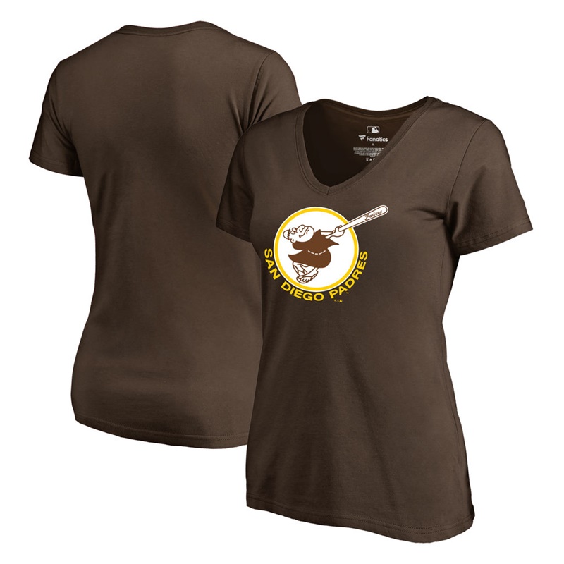 Women San Diego Padres Brown Cooperstown Collection Forbes T-Shirt