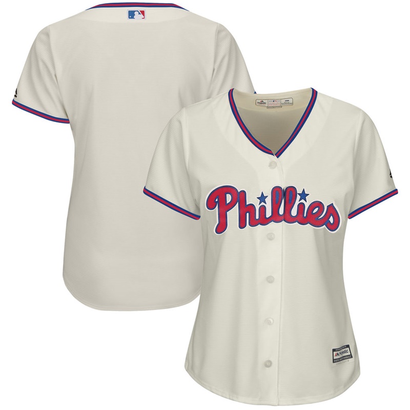 Women Philadelphia Phillies Cream Replica Alternate Team Jersey